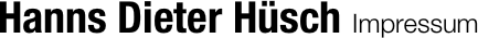 Hanns Dieter H�sch Impressum